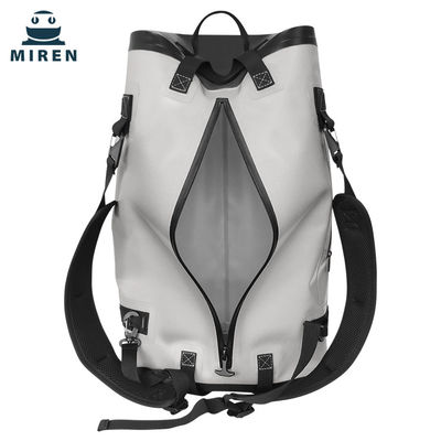 Sac marin imperméable matériel 50L de TPU gris-clair pour le voyage extérieur