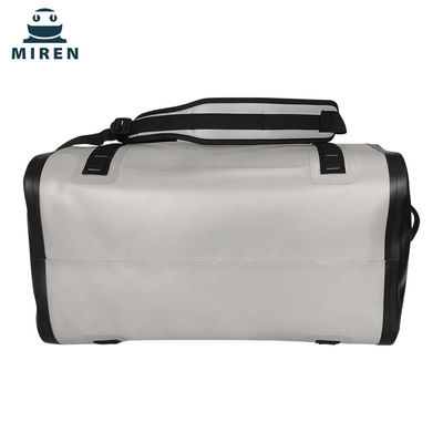 Sac marin imperméable matériel 50L de TPU gris-clair pour le voyage extérieur