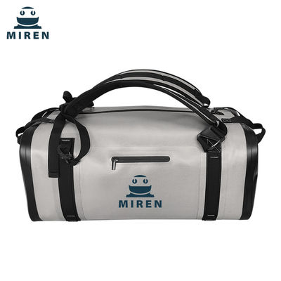 Sac marin imperméable matériel 50L de TPU gris-clair pour le voyage extérieur