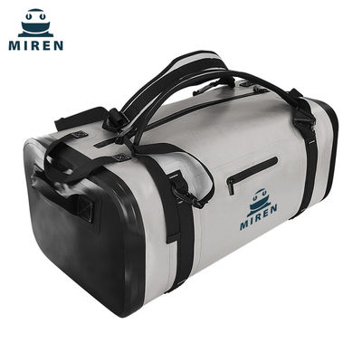 Sac marin imperméable matériel 50L de TPU gris-clair pour le voyage extérieur