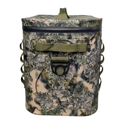 Sac à dos du refroidisseur 20l imperméable, refroidisseurs dégrossis mous de camouflage pour la randonnée campante