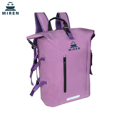 500D matériau PVC imperméable à l'eau sac sec sac à dos couleur violette Capacité 30L
