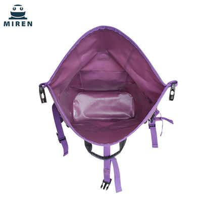 500D matériau PVC imperméable à l'eau sac sec sac à dos couleur violette Capacité 30L