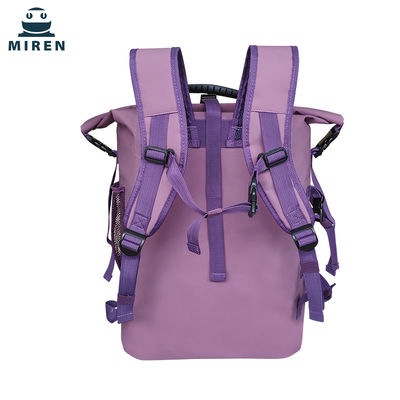 500D matériau PVC imperméable à l'eau sac sec sac à dos couleur violette Capacité 30L