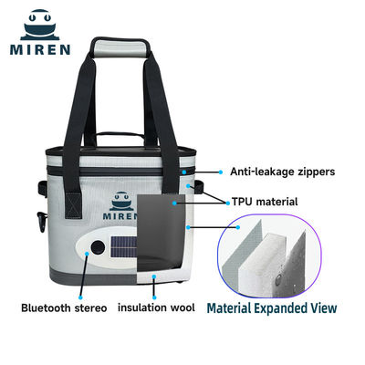 Populaire sac de refroidisseur doux 14L personnalisable avec son Bluetooth.