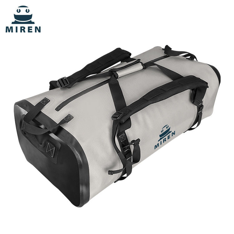 Sac marin résistant à l'eau de sac sec 70 litres de matériel de TPU de couleur gris-clair