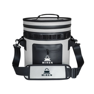 25 Boîte de refroidisseur ronde gris foncé, étanche et imperméable à l'eau, douce, pour les aventures en plein air